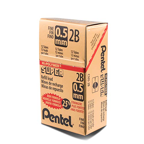 Pentel PENC5052B Lead,Refill.5MM,2B,12/TB - Image 3