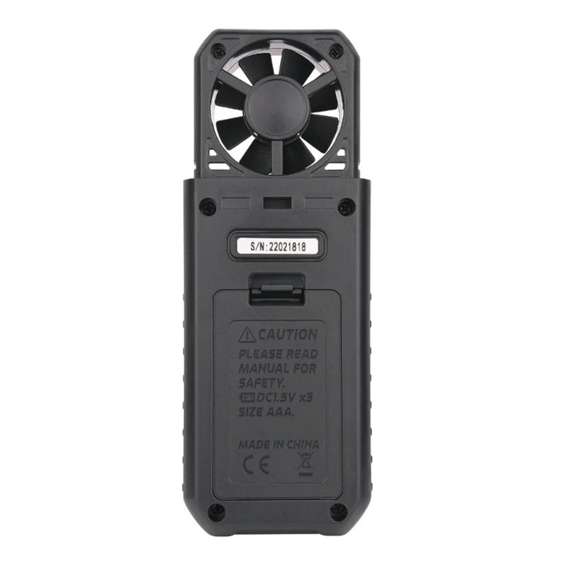 TA641A مقياس سرعة الرياح المحمول الرقمي مع شاشة LCD مضاءة لقياس سرعة الرياح ودرجة الحرارة وبرودة الرياح - Image 3