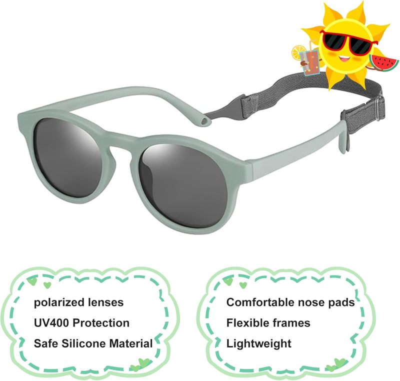 Baby Sunglasses: Polarized Uv Protection, Flexible Frame - Safe Toddler Sunglasses for Infants & Kids Outdoor Use - Image 3