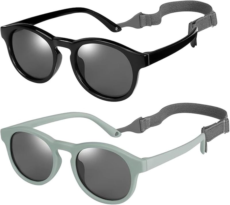 Baby Sunglasses: Polarized Uv Protection, Flexible Frame - Safe Toddler Sunglasses for Infants & Kids Outdoor Use - Image 1