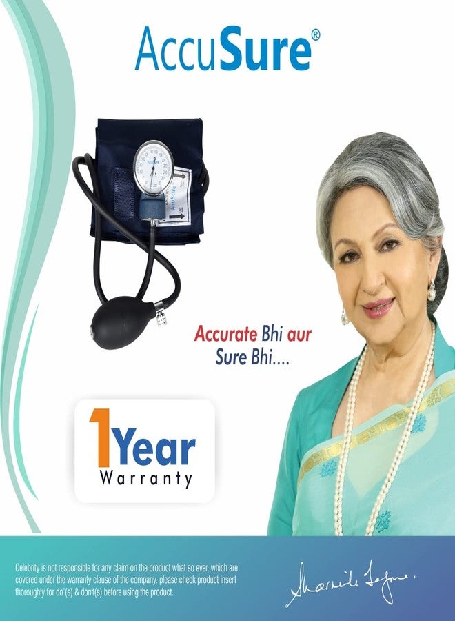 AccuSure Aneroid Arm Sphygmomanometer BP Monitor Black - Image 5