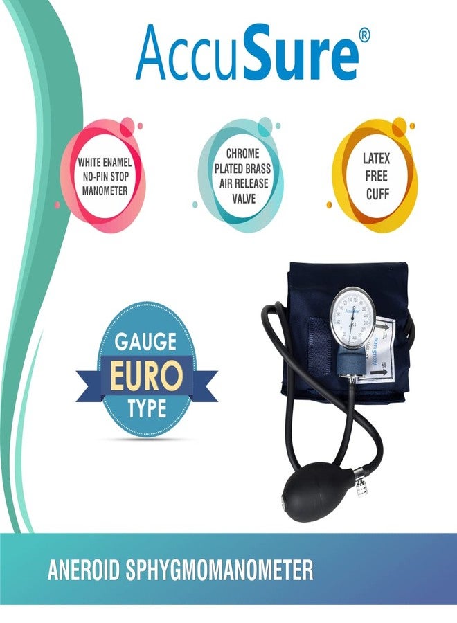 AccuSure Aneroid Arm Sphygmomanometer BP Monitor Black - Image 4