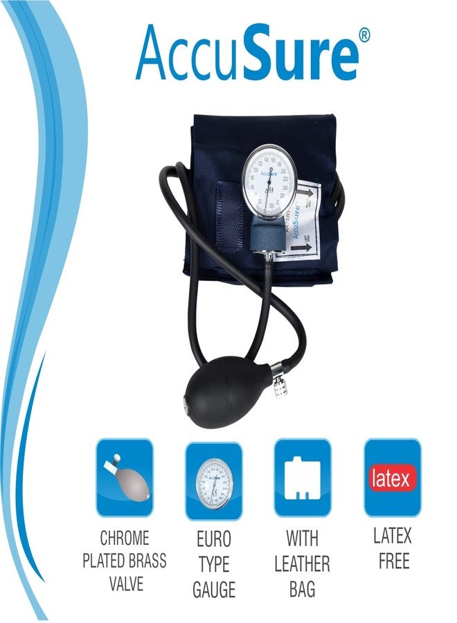 AccuSure Aneroid Arm Sphygmomanometer BP Monitor Black - Image 2