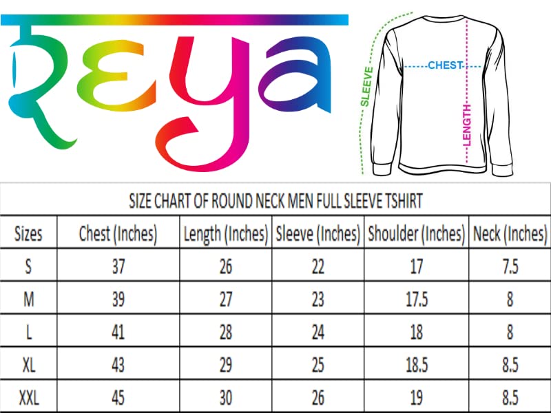 REYA Mens Cotton Round Neck Striped Full Sleeve Regular fit T-Shirt Blue (M Size) - Image 4