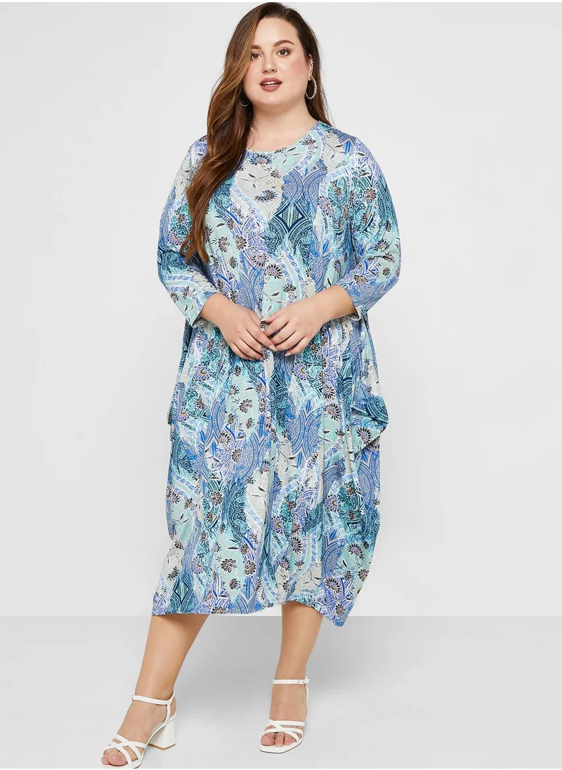 EVANS Floral Printed Tiered Dress
