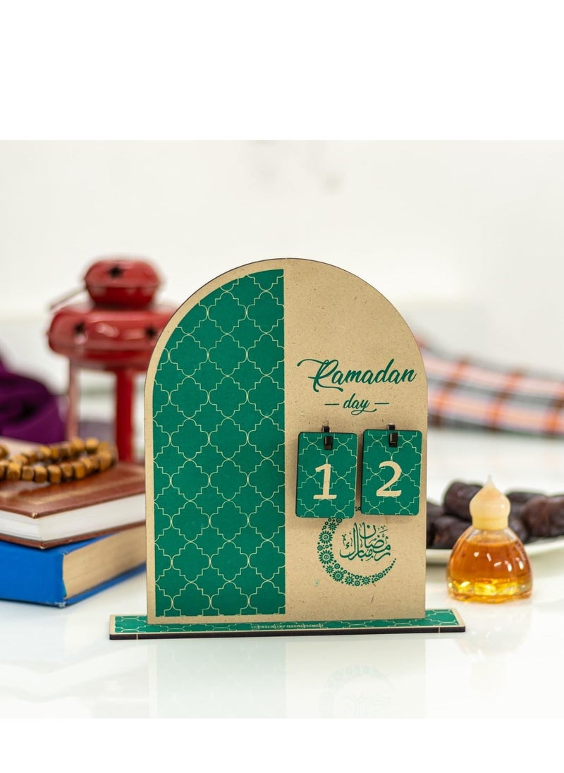 Confetti Ramadan Advent Calendar Wooden Countdown Decorations for Home 30 Days Til Eid Ramadan Gift for Kids Ramadan and Eid Decor  - Image 2