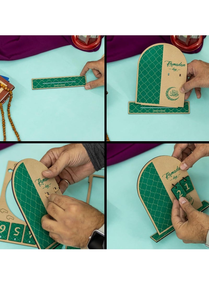 Confetti Ramadan Advent Calendar Wooden Countdown Decorations for Home 30 Days Til Eid Ramadan Gift for Kids Ramadan and Eid Decor  - Image 5