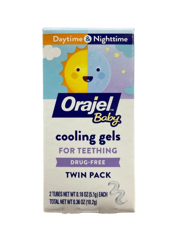 Orajel Baby Non-Medicated Cooling Gel Day & Night 0.18 Ounce (6 Pack) - Image 1