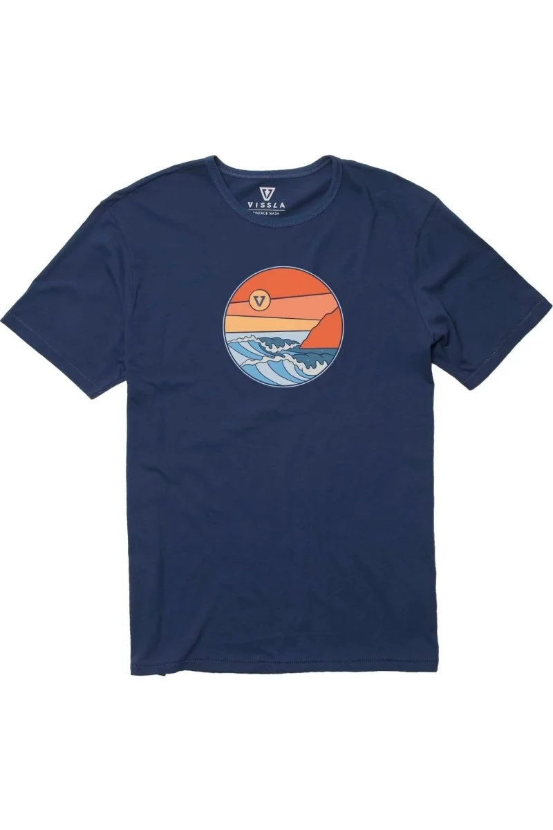 Vissla Heavy Sets Organic Cotton Tee Dark Denim