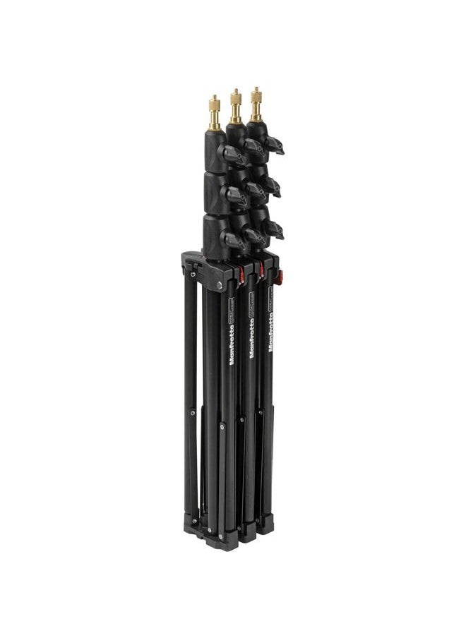 Manfrotto 1051BAC 83" Air Cushioned Aluminum Mini Compact Stand with 4-Sections & 3 Risers, Black  - Image 3