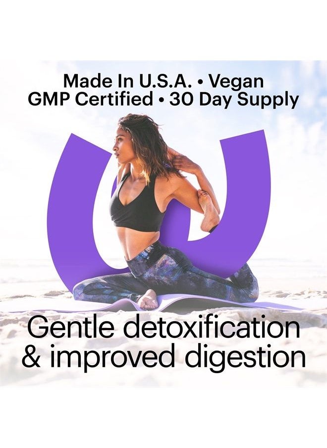 WELLTHY - Gentle Detox Cleanse (1 Month Supply), Bloating Relief, Weight Loss Colon Cleanser, Flatten Your Stomach & Waist Line, Gut Support, Water Loss Pills - Image 1