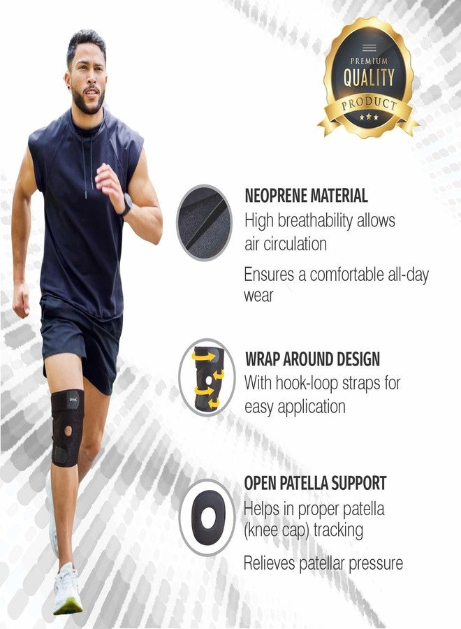 Dyna Knee Wrap Open Patella-Knee Cap with Open Patella Design for Keeping Patella in Position- Knee Cap/Knee Support with Wrap Around Style for Easy Application-Active Wear-Universal - Image 2