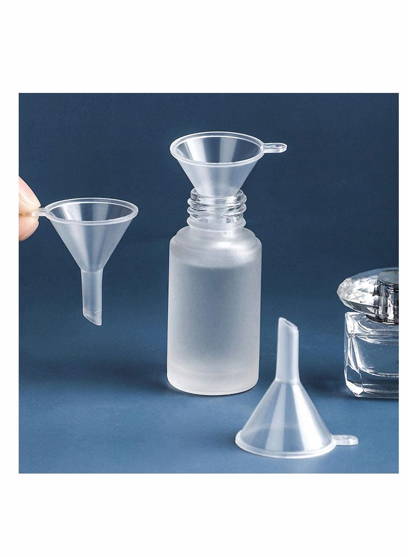 SYOSI Mini Funnel,Mini Clear Plastic Funnels,Multi-Purpose Funnels, Tiny Funnel for Bottle Filling, Perfumes, Essential Oils, Science Laboratory Chemicals(50 Pcs) - Image 3