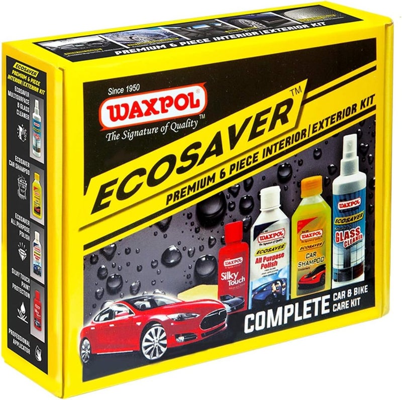 واكسبول مجموعة Ecosaver Premium المكونة من 6 قطع للعناية بالأجزاء الداخلية والخارجية للسيارات والدراجات - Image 2