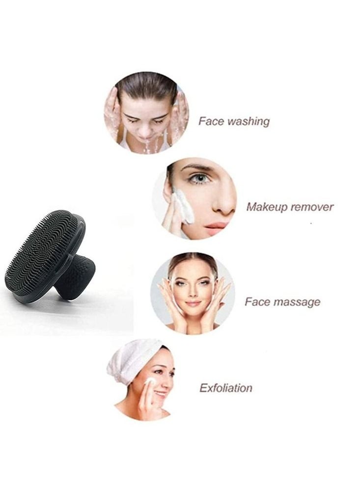 Captaintech Silicone Face Scrubber Facial Cleansing Brush Silicone Face Wash Brush Manual Waterproof Cleansing Skin Care Face Brushes for Cleansing and Exfoliating  - Image 5