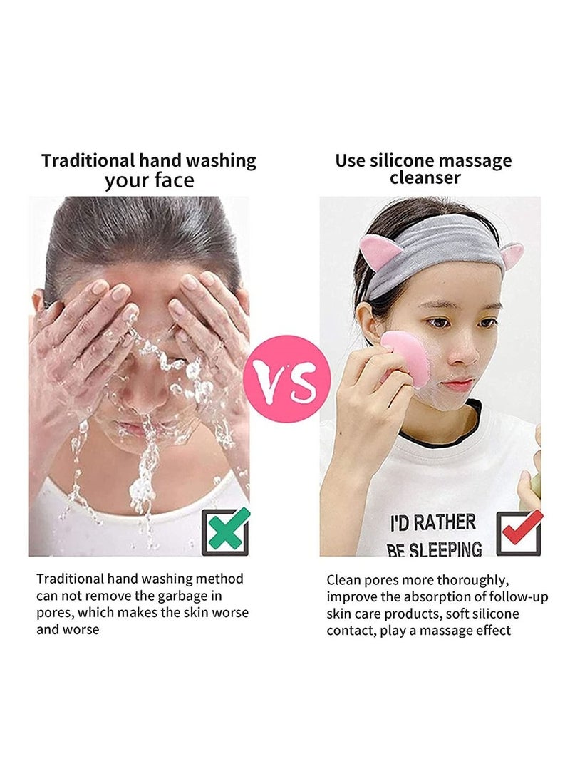 Captaintech Silicone Face Scrubber Facial Cleansing Brush Silicone Face Wash Brush Manual Waterproof Cleansing Skin Care Face Brushes for Cleansing and Exfoliating  - Image 4