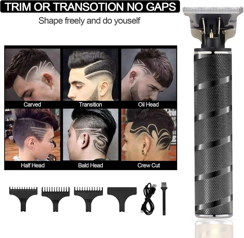 Solati Zero Gapped Trimmers, Electric T Blade Hair Trimmer Baldhead Hair Clippers for Men Cordless USB Rechargeable Hair Beard Trimmer Ceramic Close Cutting Outliners Salon Grooming Cutting Kit - Image 2