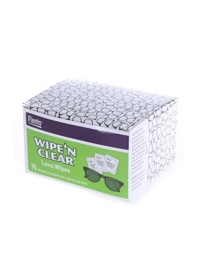 Flents WIPE'N Lens Wipes, Clear, 75 Count, Packaging may vary - Image 1