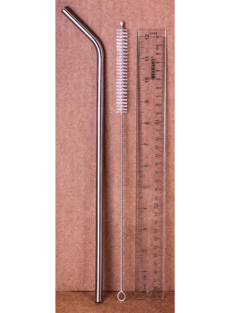 CocoStraw 4 JUMBO 14" Stainless Steel 100 oz Straw + 4 Silicone Tips HUGE SUPER LONG Drinking Wide Insulated Whirley Travel Mug FOAM Truck Stop Cup (4 Jumbo Straws) - Image 4