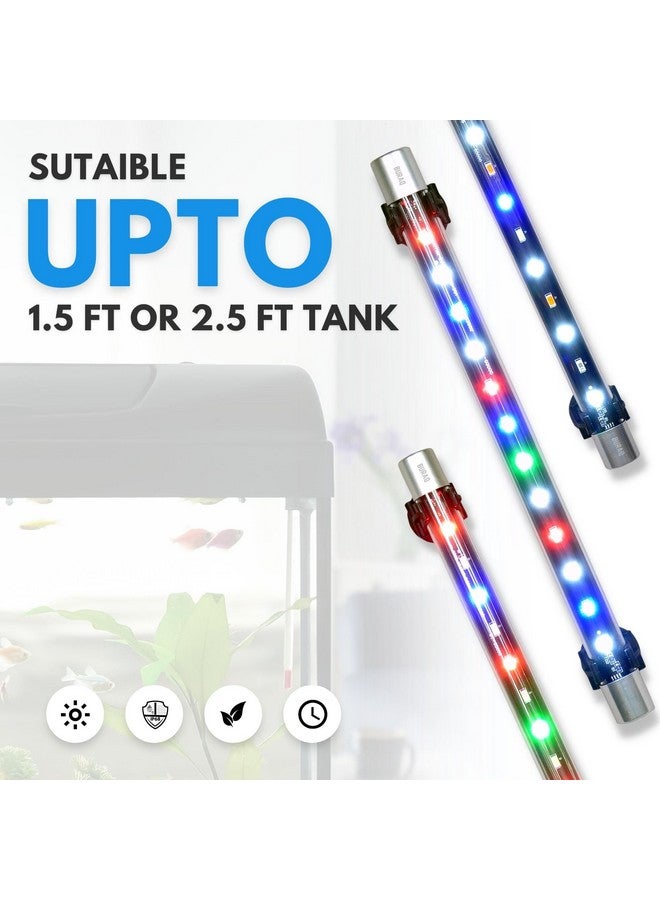 Generic Mix Color Aquarium Fish Tank Light - For Making Your Fish Tank Superior, Waterproof Ip68 Rated, Light Fully Submersible Decorative Lamp (Can Be Used Up To 2.5 Ft Tank, Mix Color) - Glass, Led - Image 2