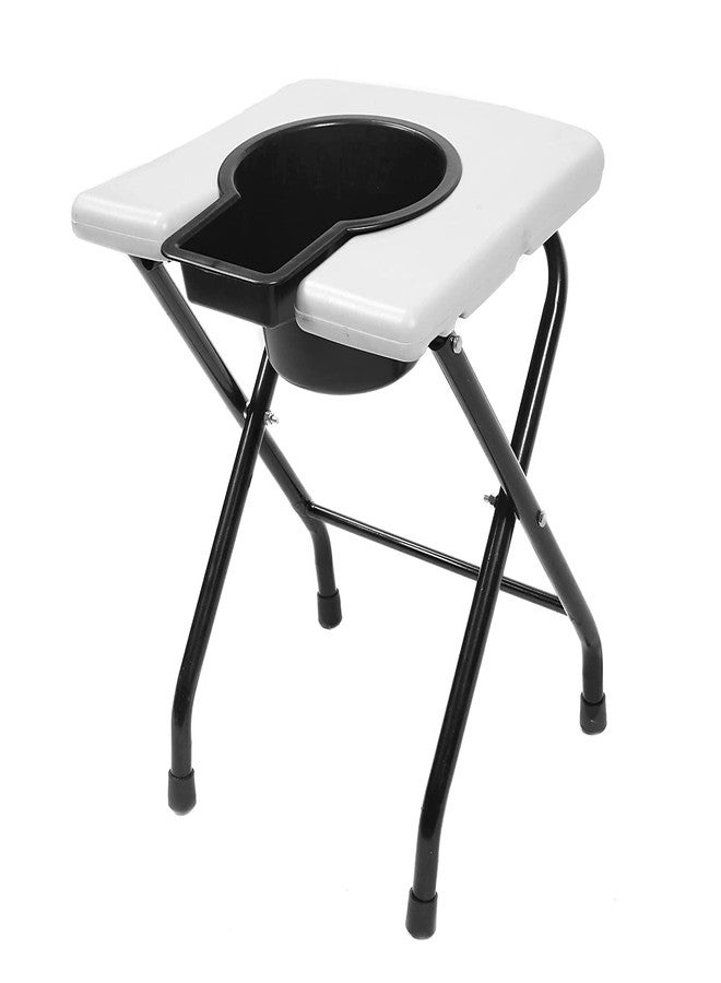 PHYSIQO ® Premium Foldable Commode Stool With Safety Lock | 110 Kg Weight Capacity | Portable Toilet Chair For Adults & Elderly | Compact, Strong & Easy To Store, Multicolor - Image 1
