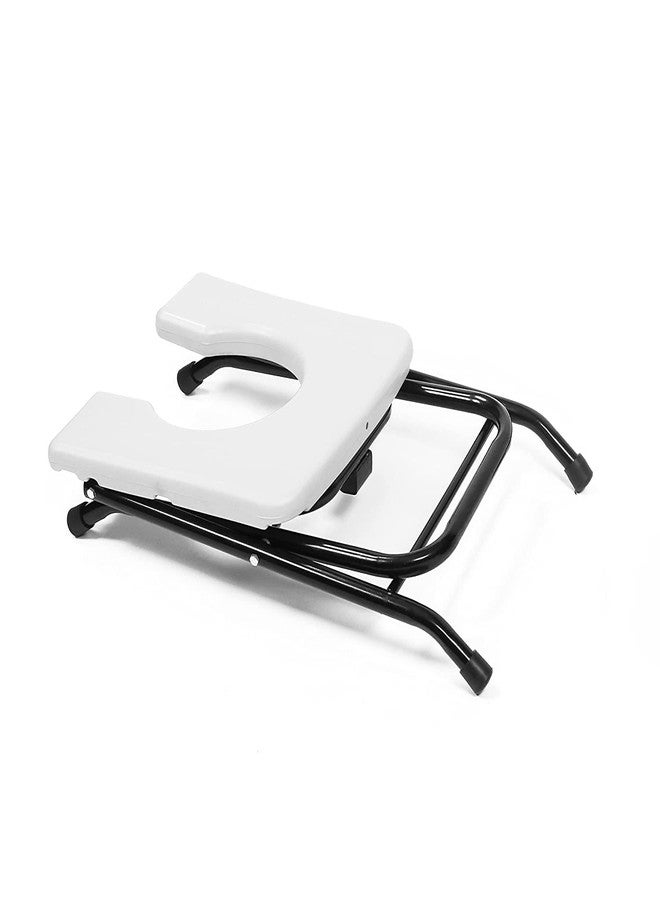 PHYSIQO ® Premium Foldable Commode Stool With Safety Lock | 110 Kg Weight Capacity | Portable Toilet Chair For Adults & Elderly | Compact, Strong & Easy To Store, Multicolor - Image 4