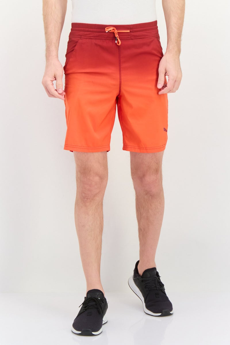 PUMA Men Regular Fit Drawstring 7 Inseam Training Shorts, Red - Image 1