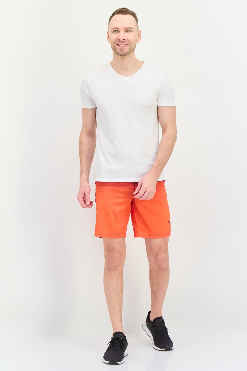 PUMA Men Regular Fit Drawstring 7 Inseam Training Shorts, Red - Image 4