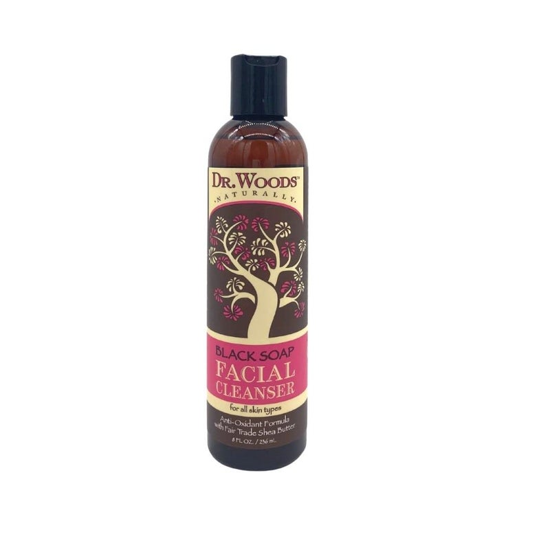 Dr Woods Shea Vision Black Soap Liquid Facial Cleanser with Organic Shea Butter 8 Ounce