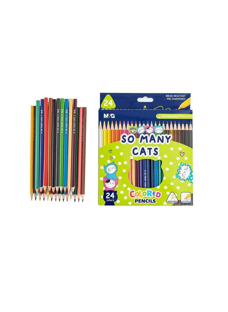 M&G M&G Chenguang ERGO GRIP COLOUR PENCIL ( 24 COLOURS ) - No:AWP343A2  - Image 1