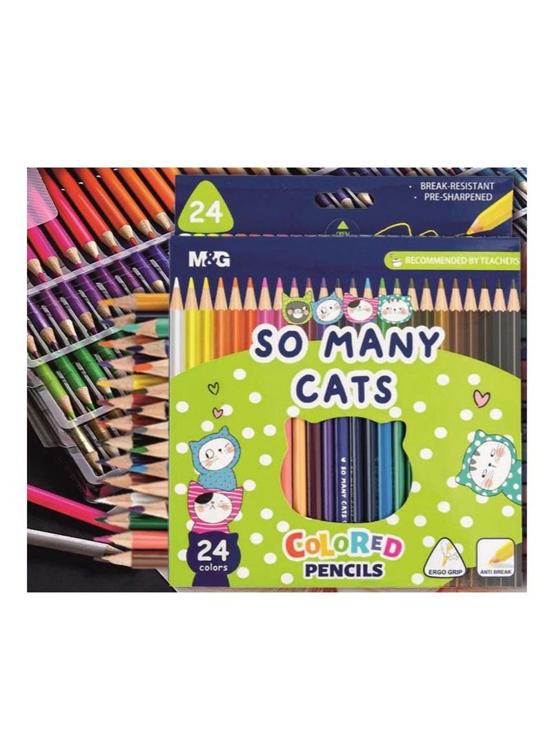 M&G M&G Chenguang ERGO GRIP COLOUR PENCIL ( 24 COLOURS ) - No:AWP343A2  - Image 3