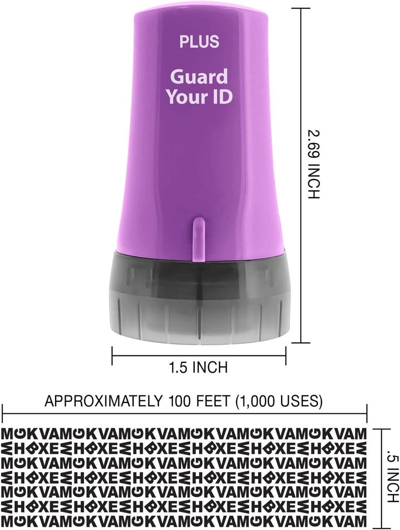 Plus Guard Your ID Identity Theft Prevention Stamp Advanced Roller Combo Pack, 60169 - Image 5