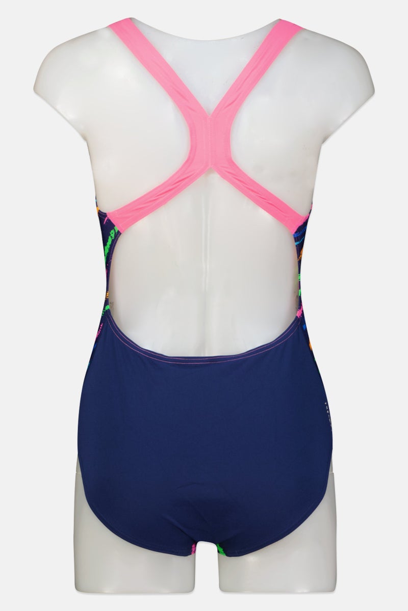 ZOGGS Women Stripe One Piece Swimsuit, Multicolor - Image 2