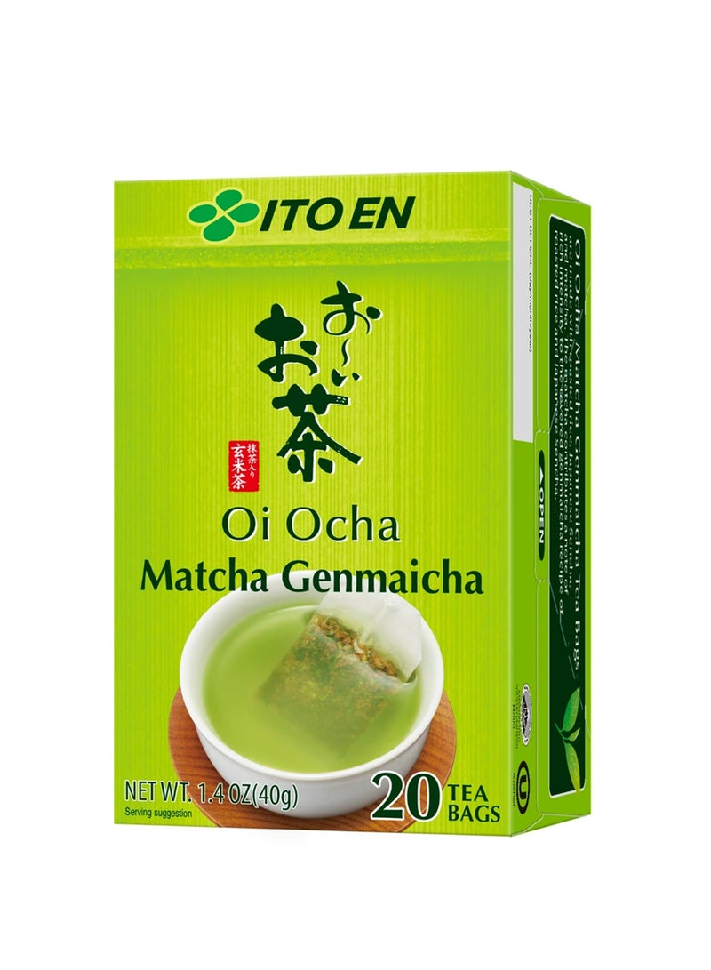 Ito En Oi Ocha Matcha Genmaicha 20 Teabags (40g) - Image 1