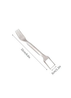 WANFAN Stainless Steel Fruit Cutter, Cube Cutter Watermelon Fork Slicer Cutter Slicer Tool Fruit Knife Dual Head Fruit Forks Cutter for Summer Home Kitchen Gadget  - Image 2