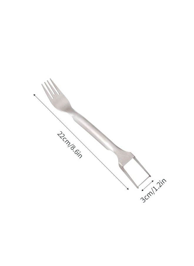 WANFAN Stainless Steel Fruit Cutter, Cube Cutter Watermelon Fork Slicer Cutter Slicer Tool Fruit Knife Dual Head Fruit Forks Cutter for Summer Home Kitchen Gadget  - Image 2