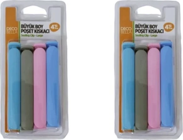 DECOBELLA 8 Pieces Large Size Bag Clips 2 Pack