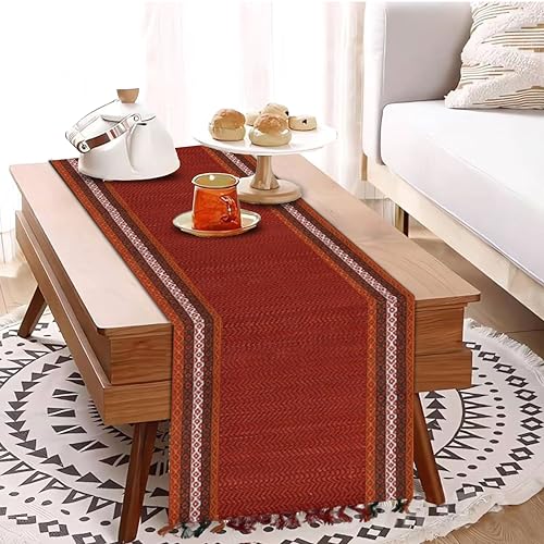 SHILP KATHA Handmade River Korai Grass Table Runner | Heat Resistant Reversible Runner for Dining Centre Table Decor | Natural Eco Friendly Zero Plastic Madurkathi | Rustic Boho | Vibrant Runner - Image 3
