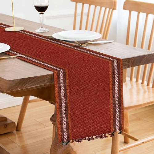 SHILP KATHA Handmade River Korai Grass Table Runner | Heat Resistant Reversible Runner for Dining Centre Table Decor | Natural Eco Friendly Zero Plastic Madurkathi | Rustic Boho | Vibrant Runner - Image 1