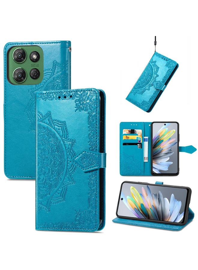 S-TOP Case For Motorola Moto G Power 2025 Mandala Flower Embossed Leather Phone Case - Image 1