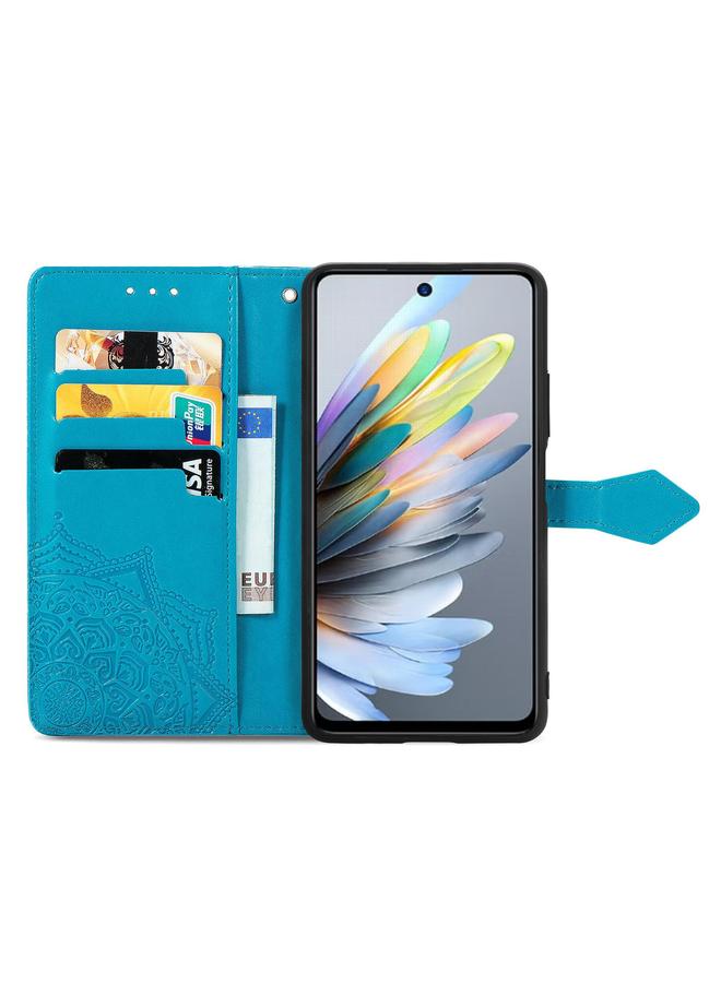 S-TOP Case For Motorola Moto G Power 2025 Mandala Flower Embossed Leather Phone Case - Image 3