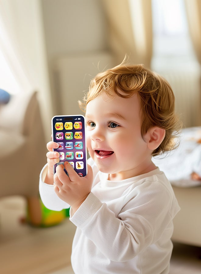 HOLA Record & Learn Baby Phone | Interactive Toddler Toy with Voice Recording, Lights & Sounds | Educational Play Phone with Numbers, Colors & Animal Sounds | Pretend Play Learning Toy 12M+ - Image 2