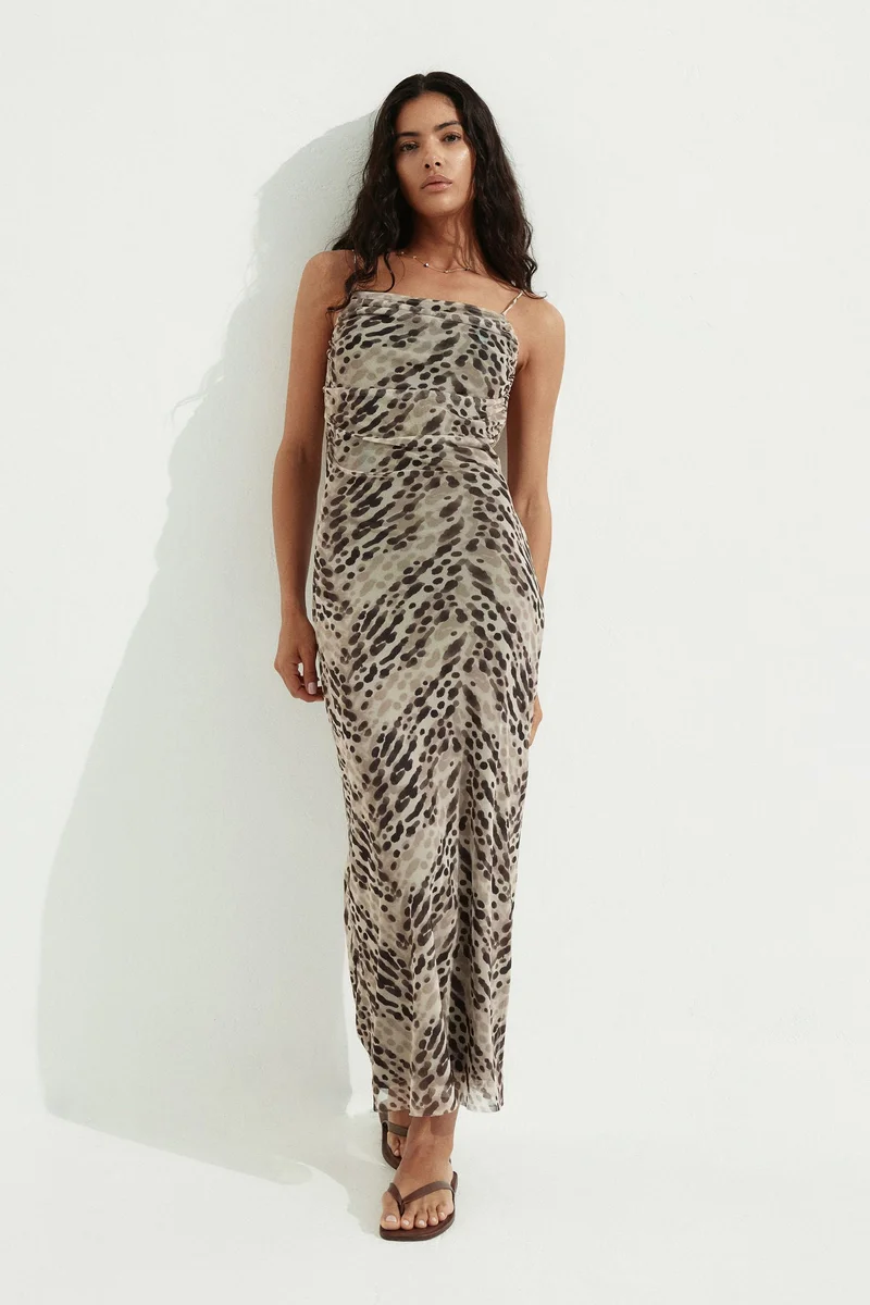 H&M Draped mesh strappy dress