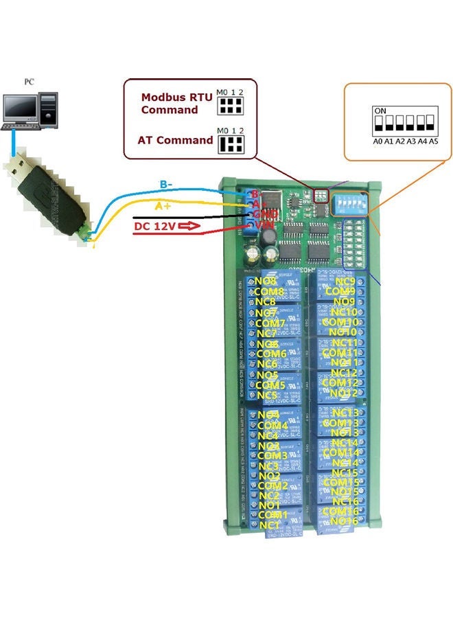 NIBEMINENT Automation Timer Relay DC12V Module Green/Blue  - Image 4