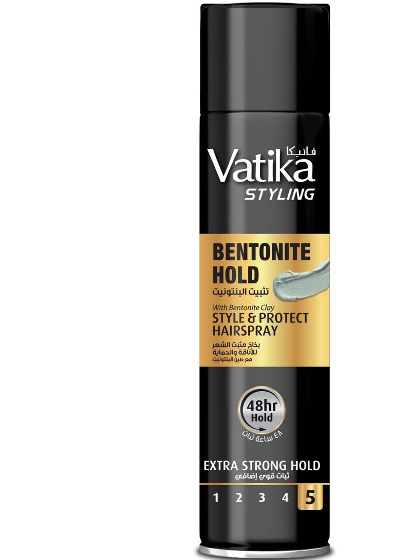 Vatika Naturals Vatika Naturals Bentonite Hold Hairspray 250ml | EXTRA STRONG HOLD | 48 Hour Hold | Style & Protect Hair Spray | Hair Spray For Men & Women  - Image 1