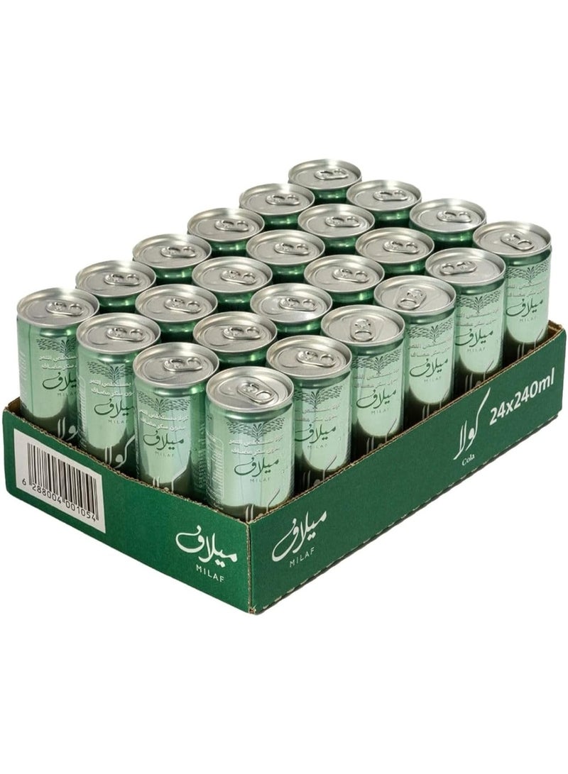 Milaf Cola Carbonated Drink No Added Sugar with Dates Extract 24 Pack - Image 2