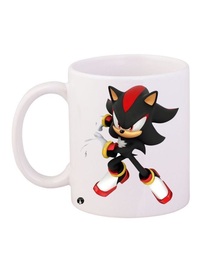 RYN Sonic The Hedgehog Printed Coffee Mug White/Black/Red 11ounce