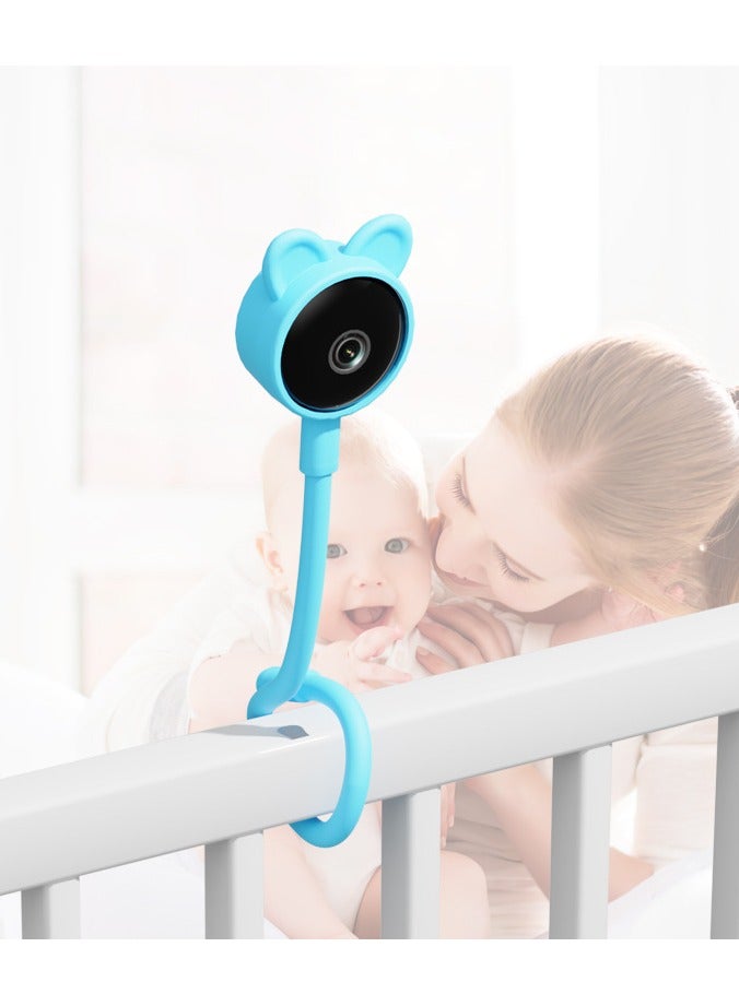 XiuWoo Baby Camera Monitor, Wireless Baby Monitor with Camera & Audio,  Flexible Mount, Smart App, Temperature Detection, Remote Photo Recording Surveillance Night Vision,Ideal for Baby/Elderly/Pet,Blue - Image 3