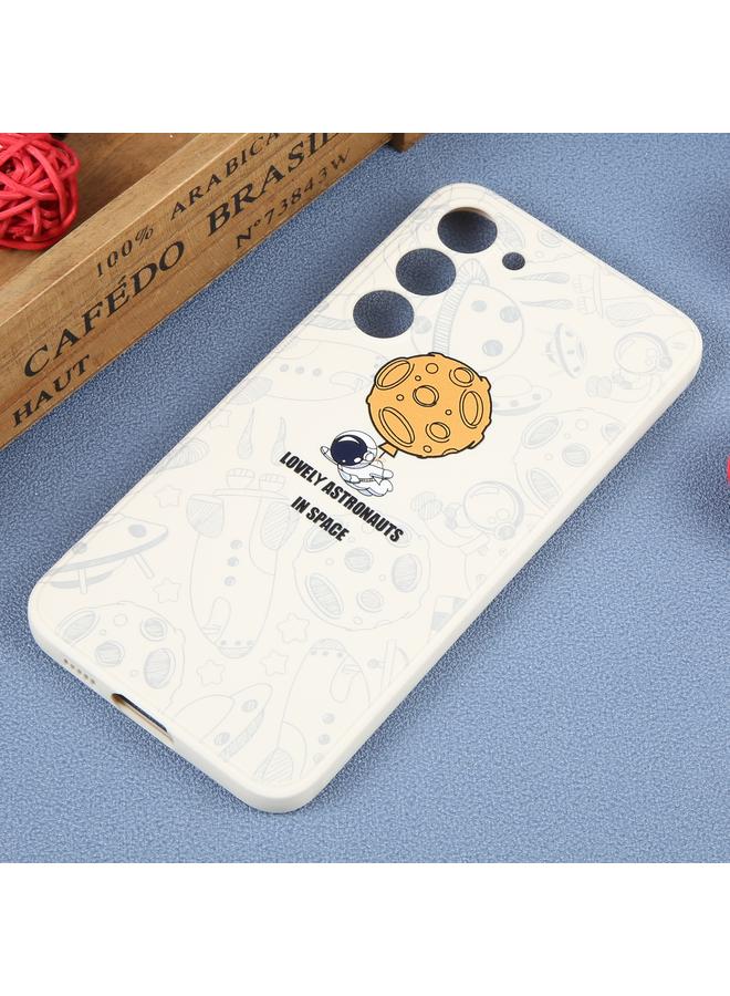 S-TOP Case For Samsung Galaxy S21 FE 5G Astronaut Pattern Silicone Straight Edge Phone Case - Image 2