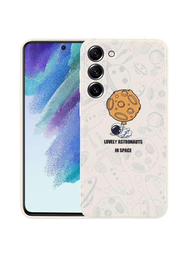 S-TOP Case For Samsung Galaxy S21 FE 5G Astronaut Pattern Silicone Straight Edge Phone Case - Image 1